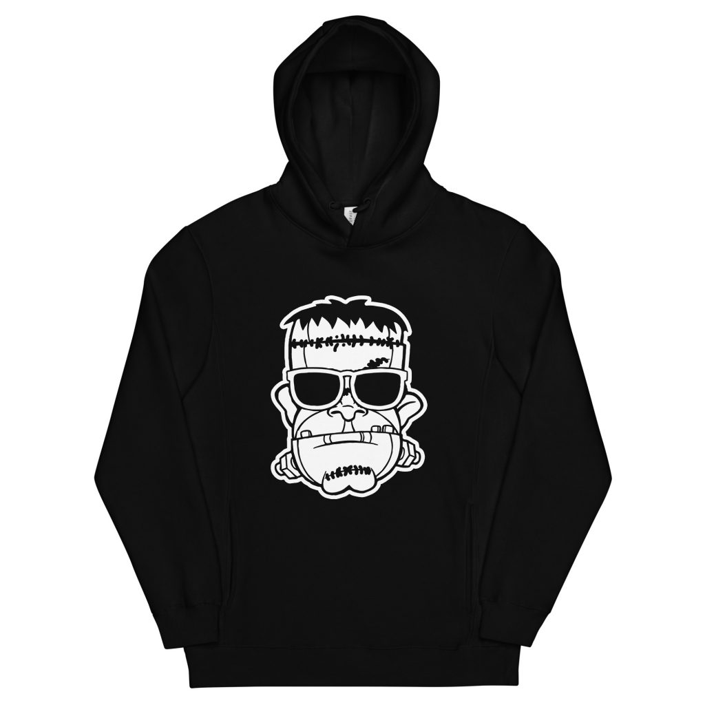 Monster Frank Hoodie (Black/White) – MEDIUM (Black Sunday)