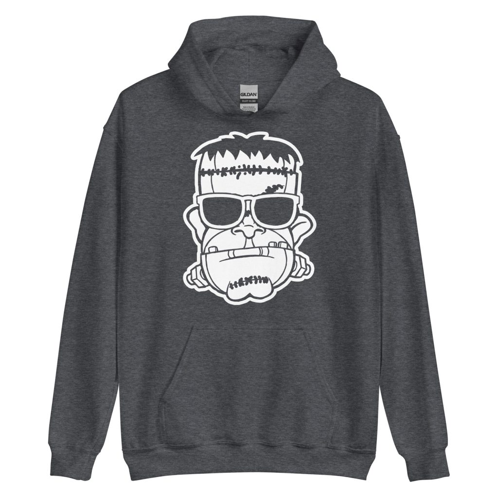 The Monsterfrank Collection - Frank Hoodie (Heather Gray/White)