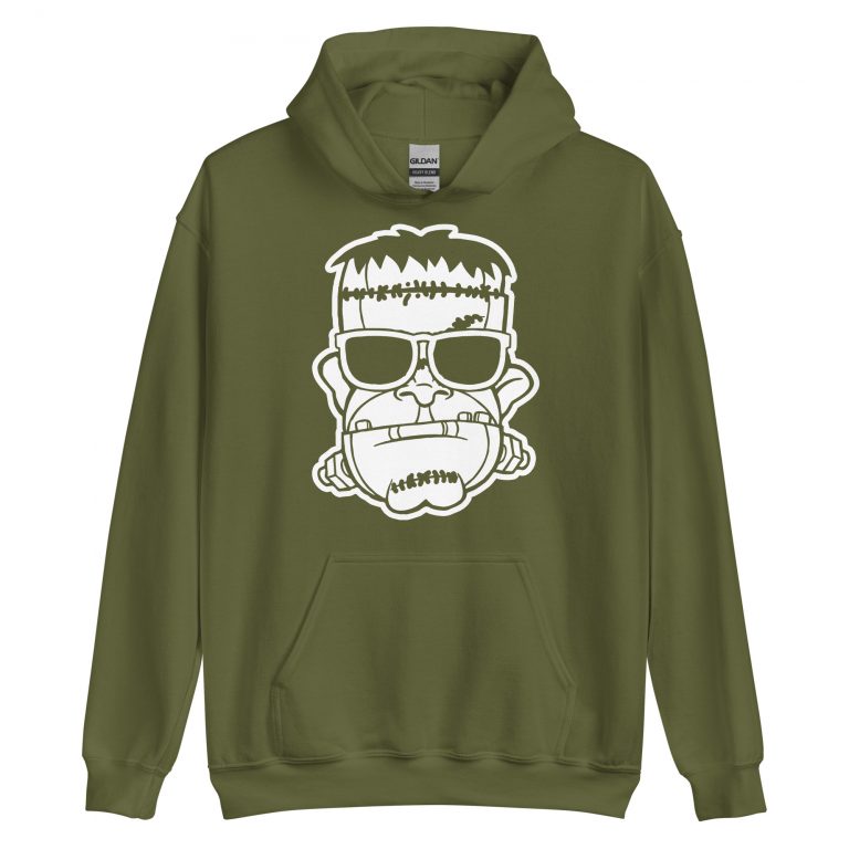 Monster Frank Hoodie (Army Green/White) – 3XL (Black Sunday)